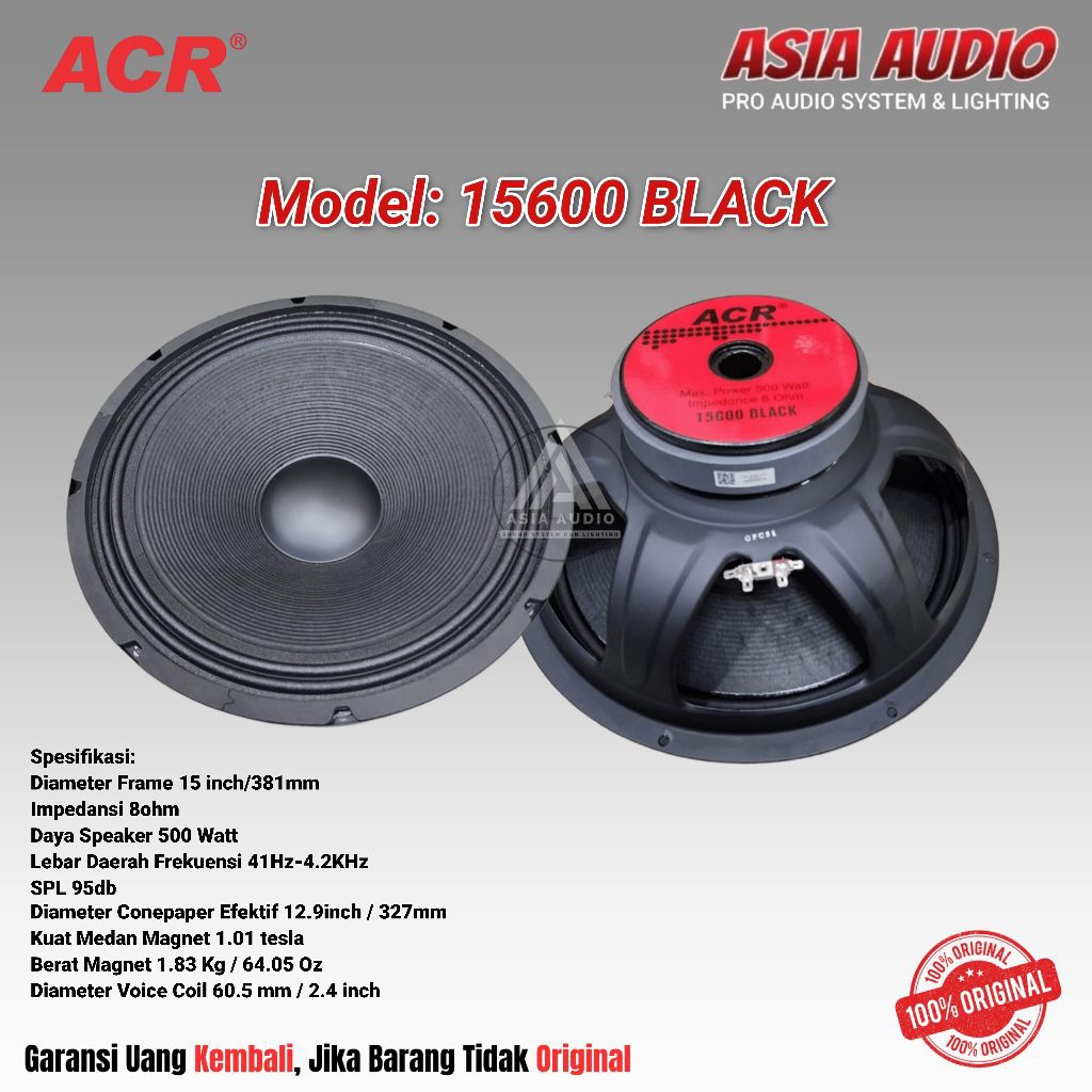 Jual SPEAKER COMPONENT ACR 15600 BLACK | Shopee Indonesia