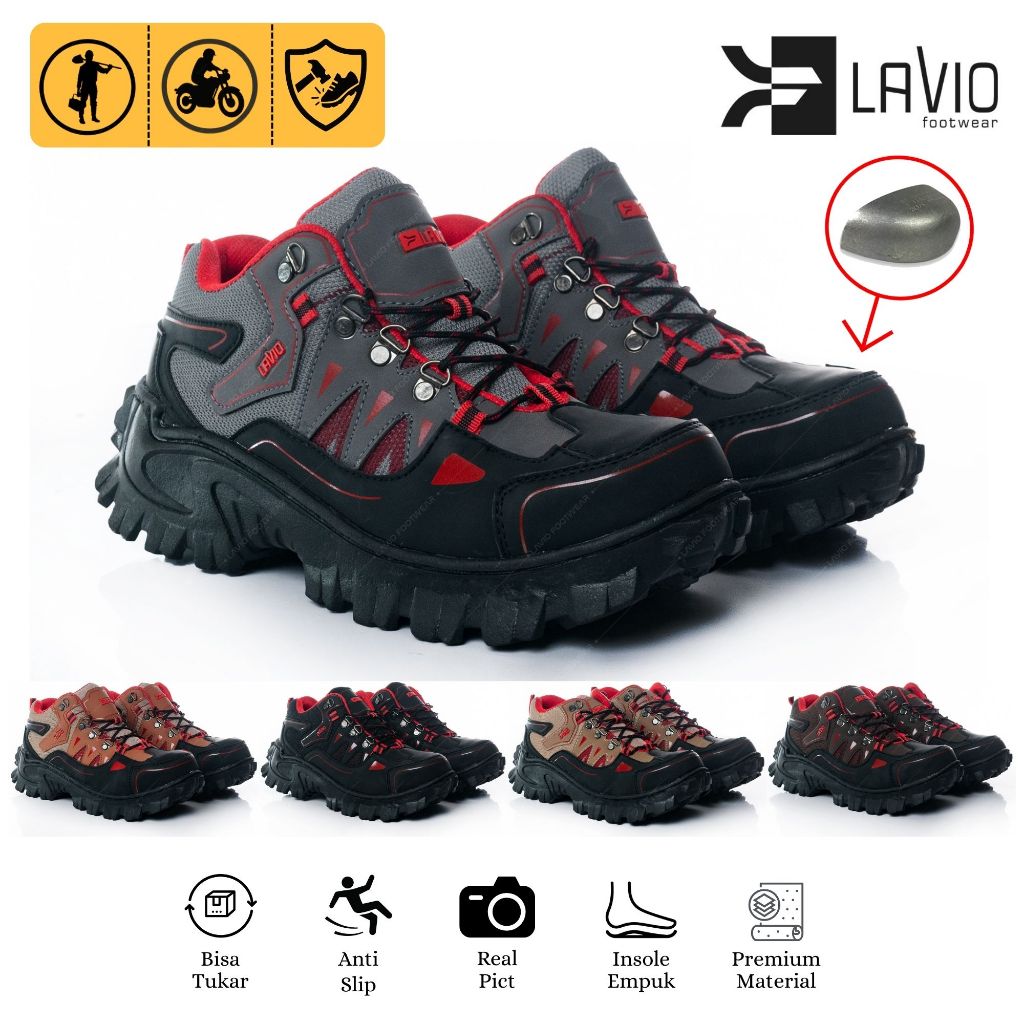 Jual Sepatu Pria Wanita Boots Safety Ujung Besi Kerja Proyek Oudoor ...