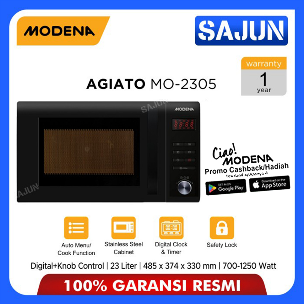 Jual Modena Microwave AGIATO MO 2305 Microwave 23 Liter MO2305 ...