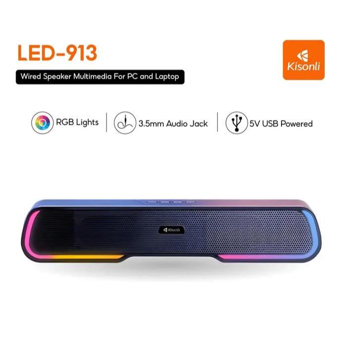 Jual Speaker Portable Wireless Bluetooth Kisonli LED913 Led-913 Stereo ...