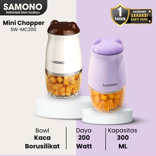 SAMONO Food Chopper 200 Watt Wadah Kaca 300ml SW-MC200 Garansi 1 Tahun