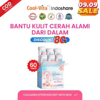 Coolvita 6 Tablet Collagen Effervescent - Tablet Larut Kolagen dengan Vitamin C untuk membantu Mencerahkan Kulit, Anti-Aging dan Menjaga Kesehatan|colagen pemutih badan - Original dan BPOM