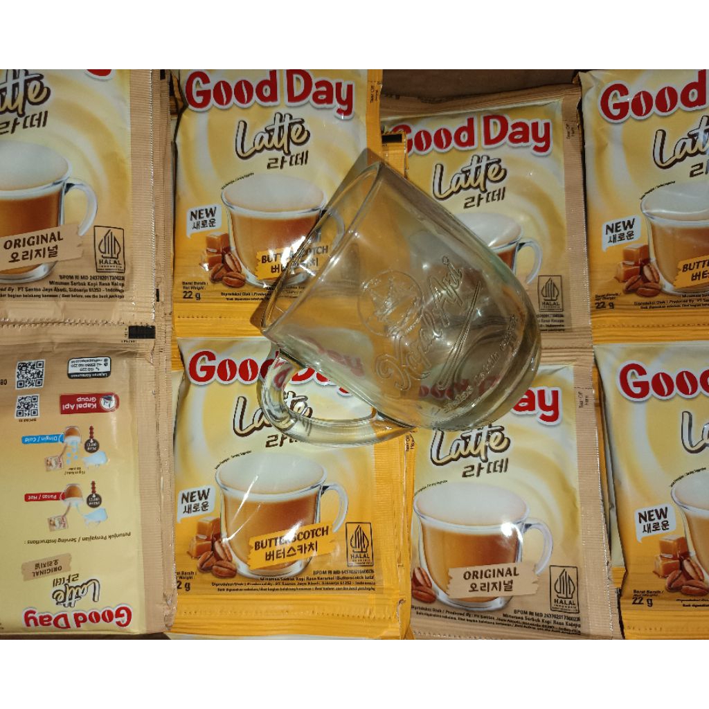 Jual Good Day Latte 10 x 22gr (Free GELAS) | Shopee Indonesia