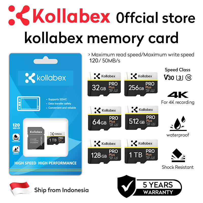 Jual Original Kollabex Memory Card SD Card 32GB 64GB 128GB 256GB 512GB ...