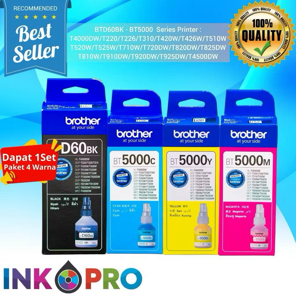 Jual INK Brother BTD60BK & BT5000 (1SET) PREMIUM DCP - T310 | DCP ...