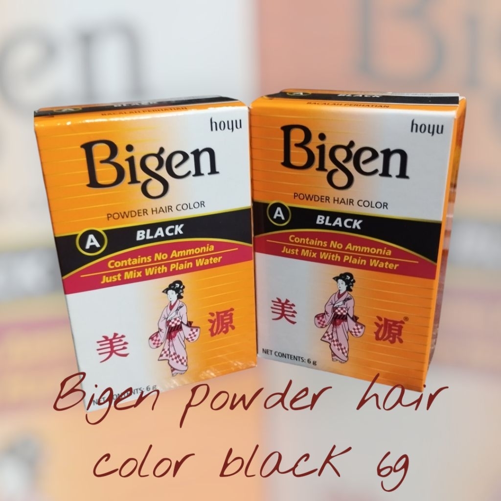 Jual Cat rambut Bigen powder hair color 6g (hitam) | Shopee Indonesia