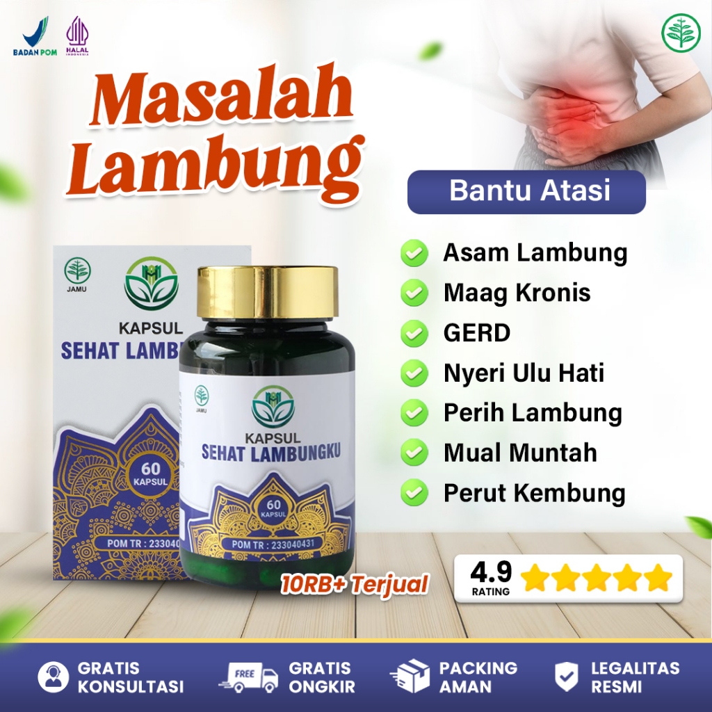 Sehat Lambungku Obat Asam Lambung Herbal Asli - Infeksi Lambung - Sakit Maag Gerd Dan Gasritis