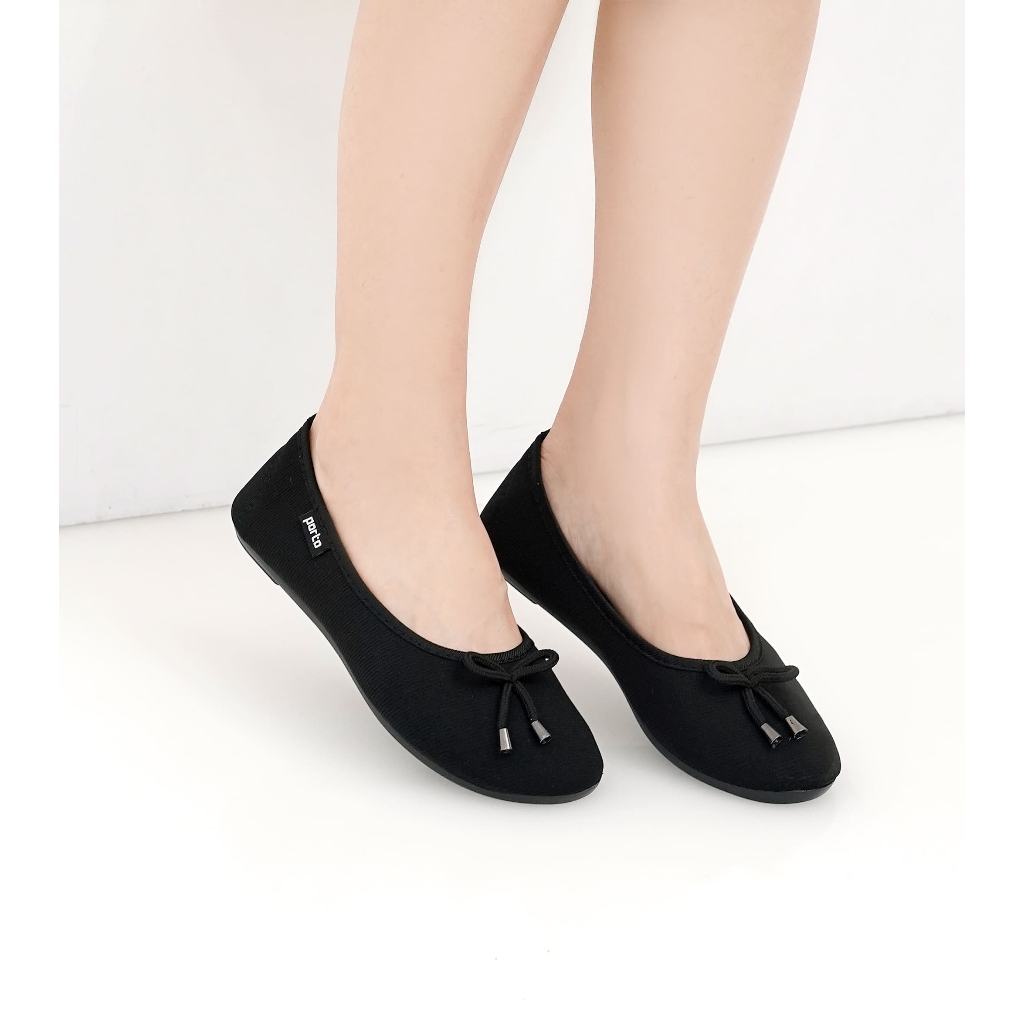 Jual Leveling Sepatu Wanita Flatshoes Balet Kain Nyaman Empuk Simple ...