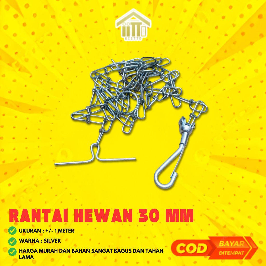 Jual RANTAI ANJING 30 MM / RANTAI HEWAN PELIHARAAN TALI RANTE BESI ...