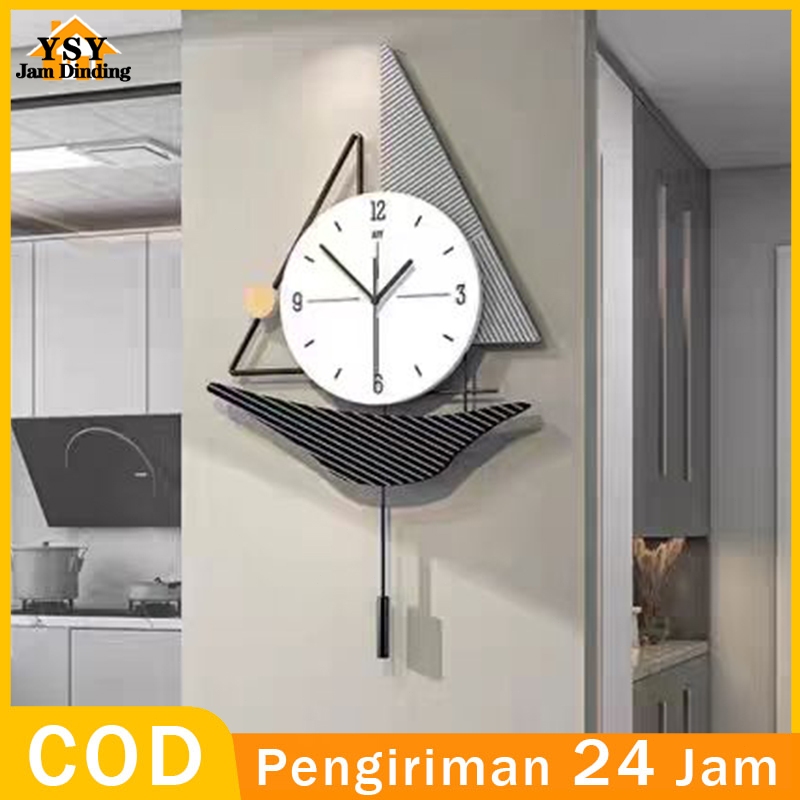 Jual Jam Dinding Minimalis Berbentuk Perahu Layar Jam Hias Ruang Tamu ...