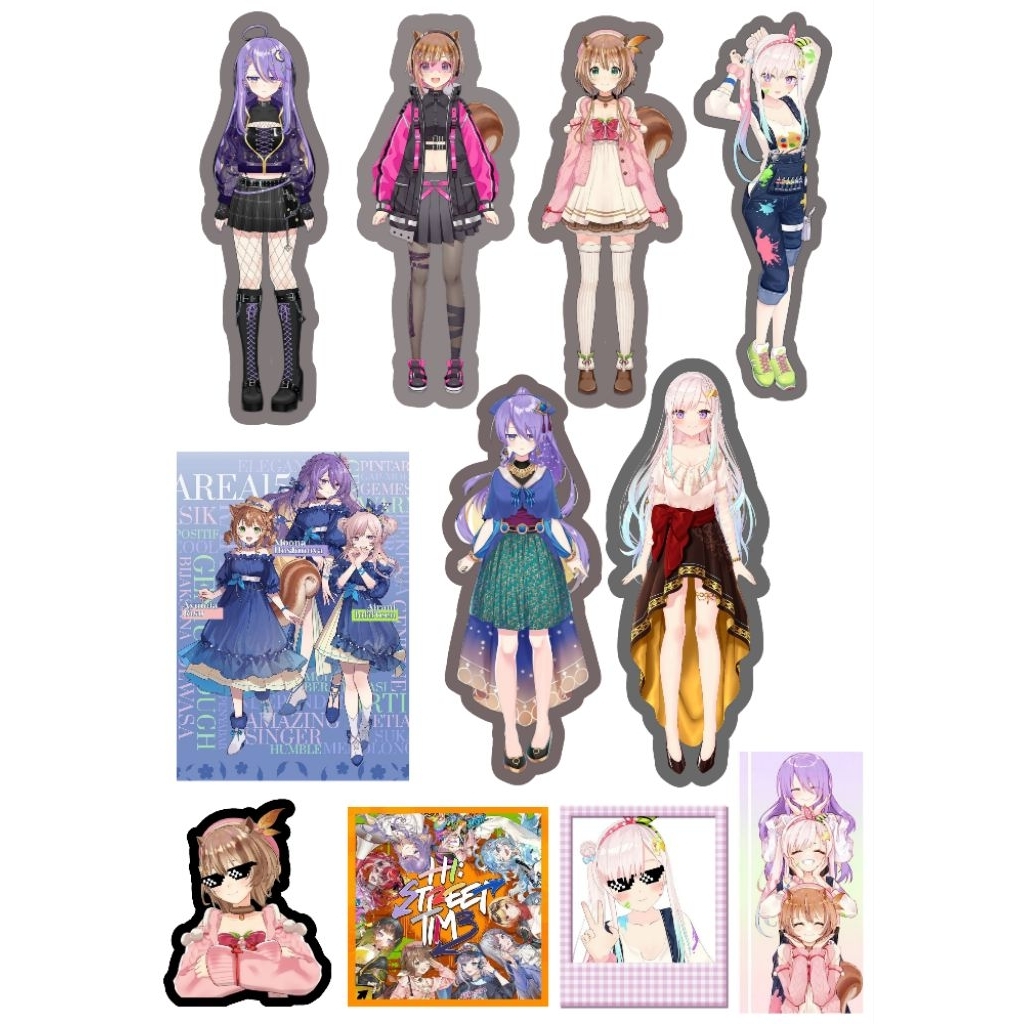 Jual Stiker pack Hololive Indonesia Gen 1 // Risu // Lofi // Moona ...