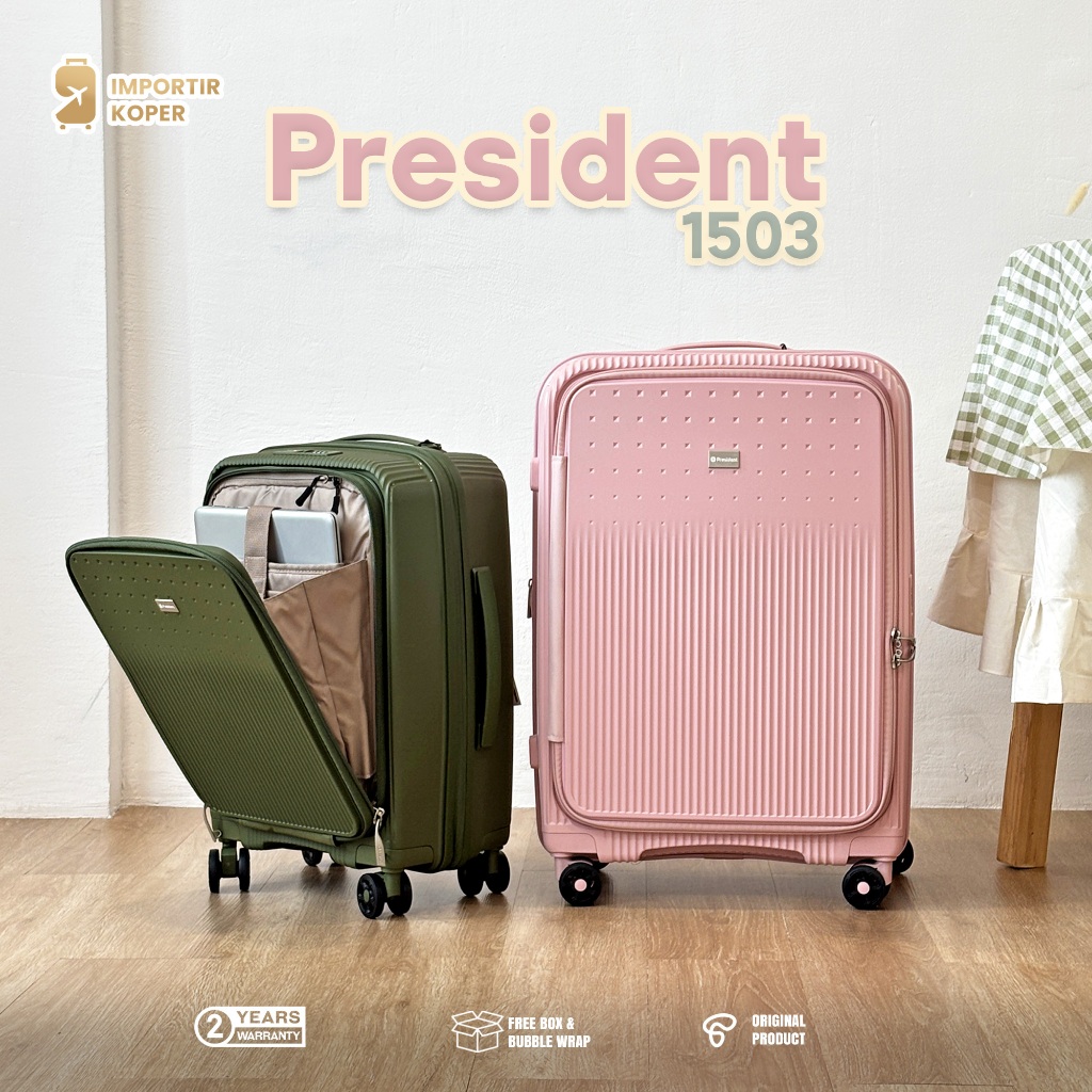 Jual Koper President Original 20 24 28 Inch Kabin Bagasi Top - Front ...
