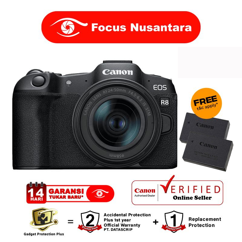 Jual Canon EOS R8 Body Only / EOS R 8 Kit 24-50mm Kamera Mirrorless ...
