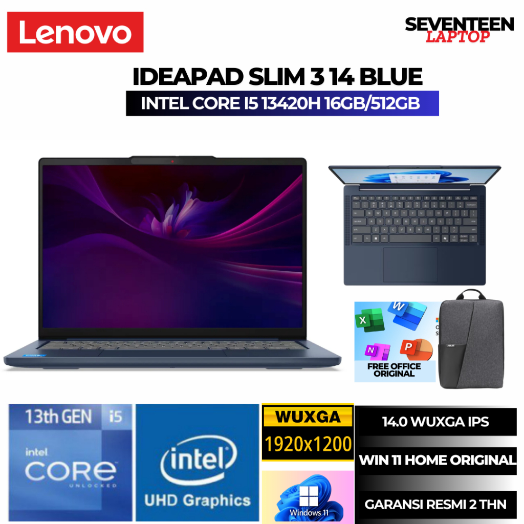 Lenovo Ideapad Slim 14 14Irh10 Intel Core i5 13420h 16GB 512GB SSD  14