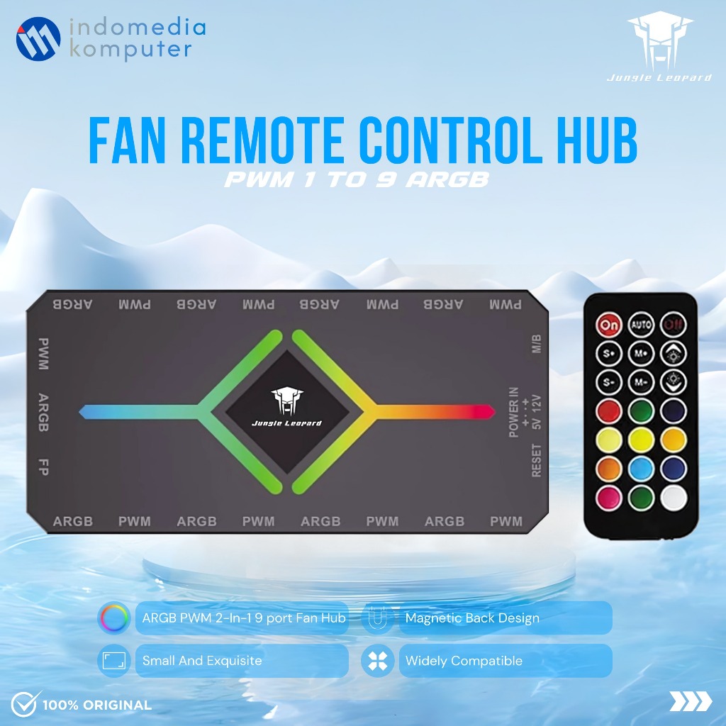 Jual FAN REMOTE CONTROL HUB PWM 1 TO 9 ARGB FAN REMOTE CONTROL HUB PWM ...