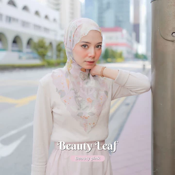 Koyu Hijab Segiempat Viney Jepang Beauty Leaf (Autum Series)