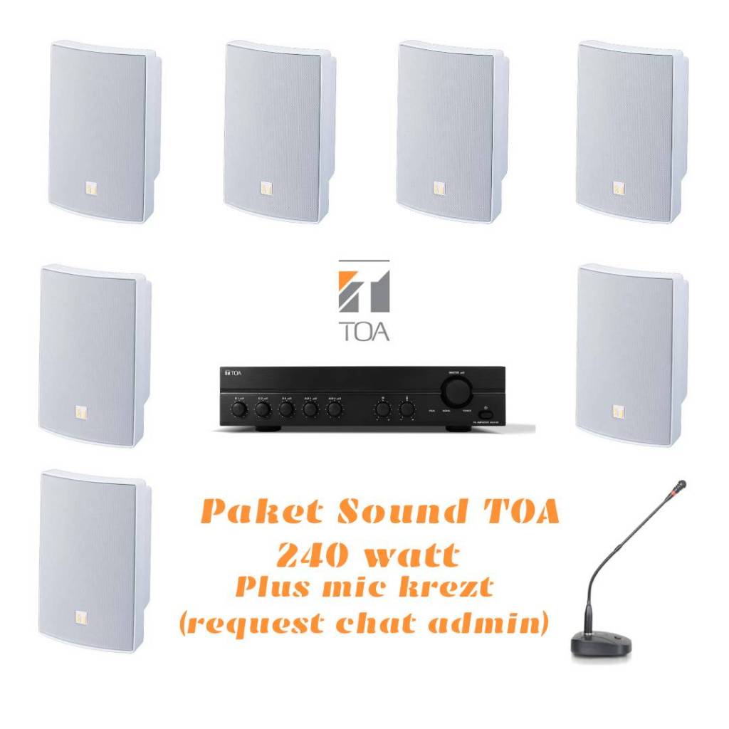 Jual Paket Sound TOA 240 Watt / Paket sound system Public Address Plus ...