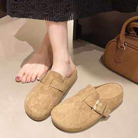 Meirong Sepatu Flat Shoes Maroon Pentopel Kerja Wanita Flat Shoes Lucu Aesthetic Korean Style