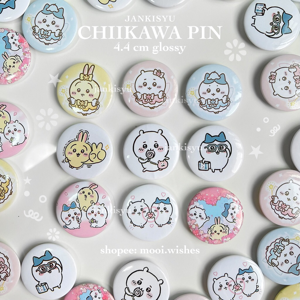 Jual Chiikawa Pin Deco Aesthetic Lucu Murah Tas Glossy | Shopee Indonesia