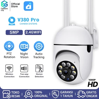 CAMERACITY V380 PRO CCTV Smart WiFi Kamera Jarak Jauh Full HD PTZ View 360ยฐ Autio Tracking Connect