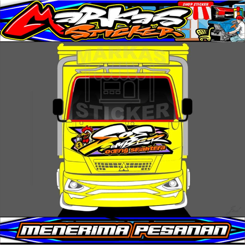 Jual Stiker Decal Printing - Variasi Kabin Depan Truk Canter/All Type ...