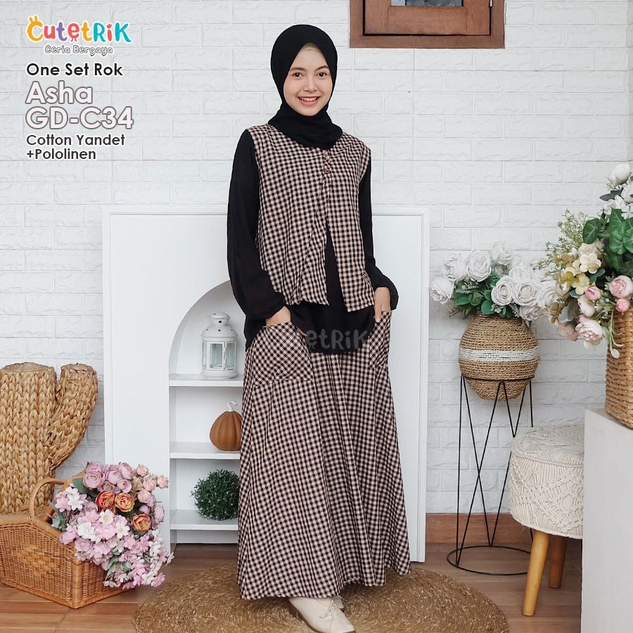 Jual CUTETRIK Setelan Rok Anak-Remaja Usia 8-14 Tahun ASHA Series Fara ...