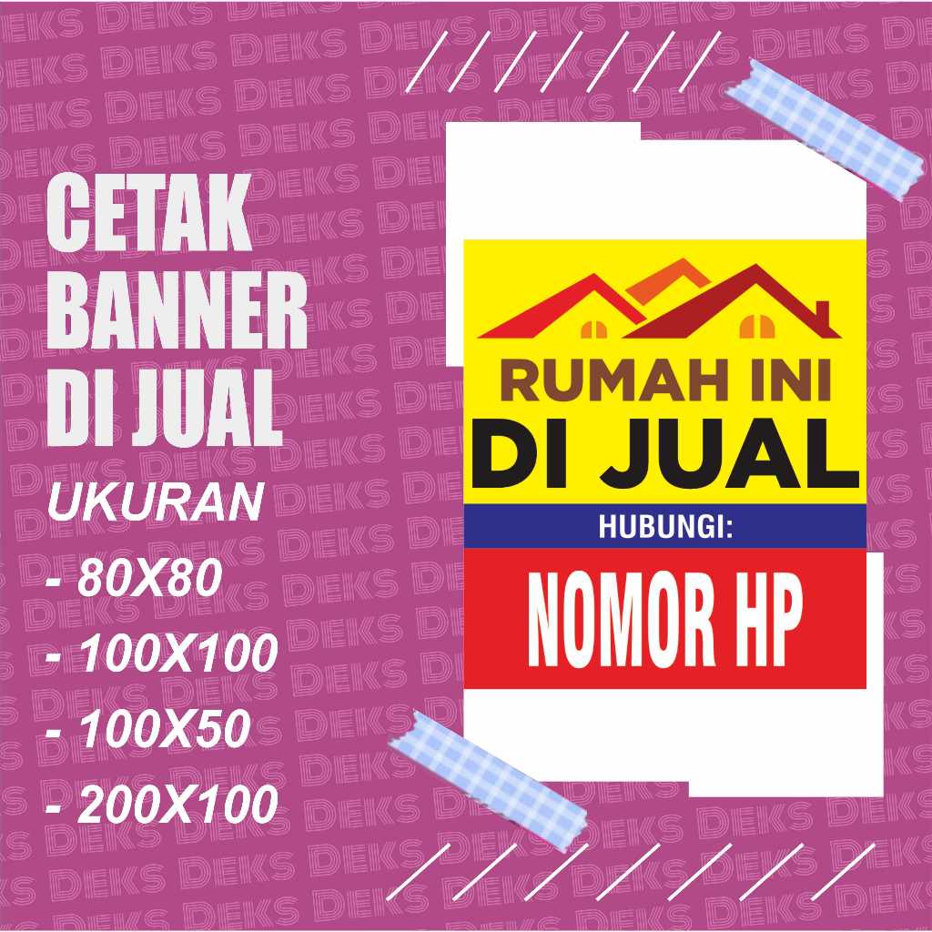 Jual BANNER RUMAH RUKO DIJUAL DISEWAKAN DIKONTRAKKAN | Shopee Indonesia