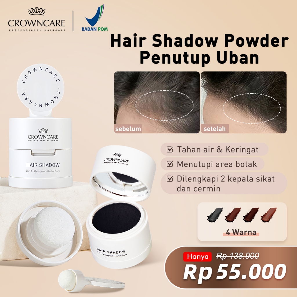 Jual Crowncare Hair Shadow Powder - Menutupi Garis Rambut/Kebotakan ...