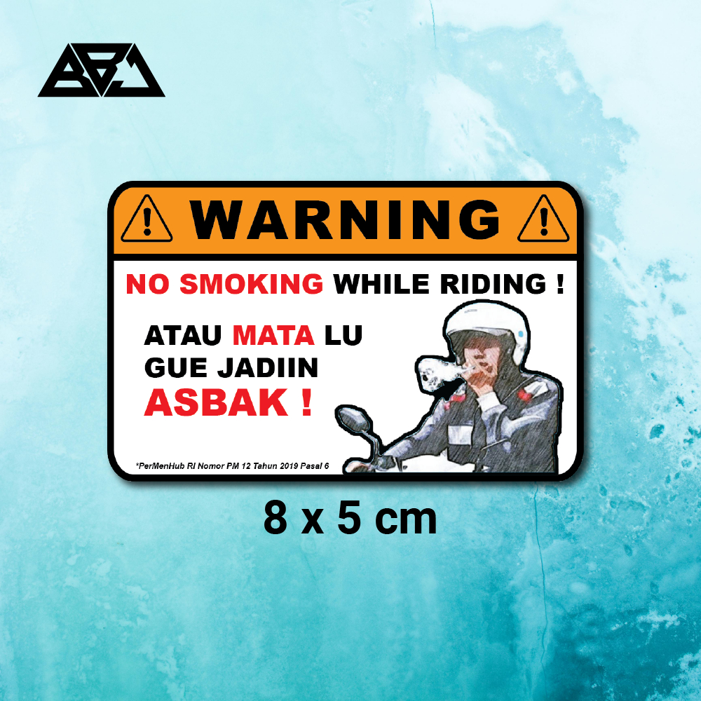 Jual STICKER STIKER CUTTING JDM LUCU WARNING ROKOK NO SMOKING | Shopee ...