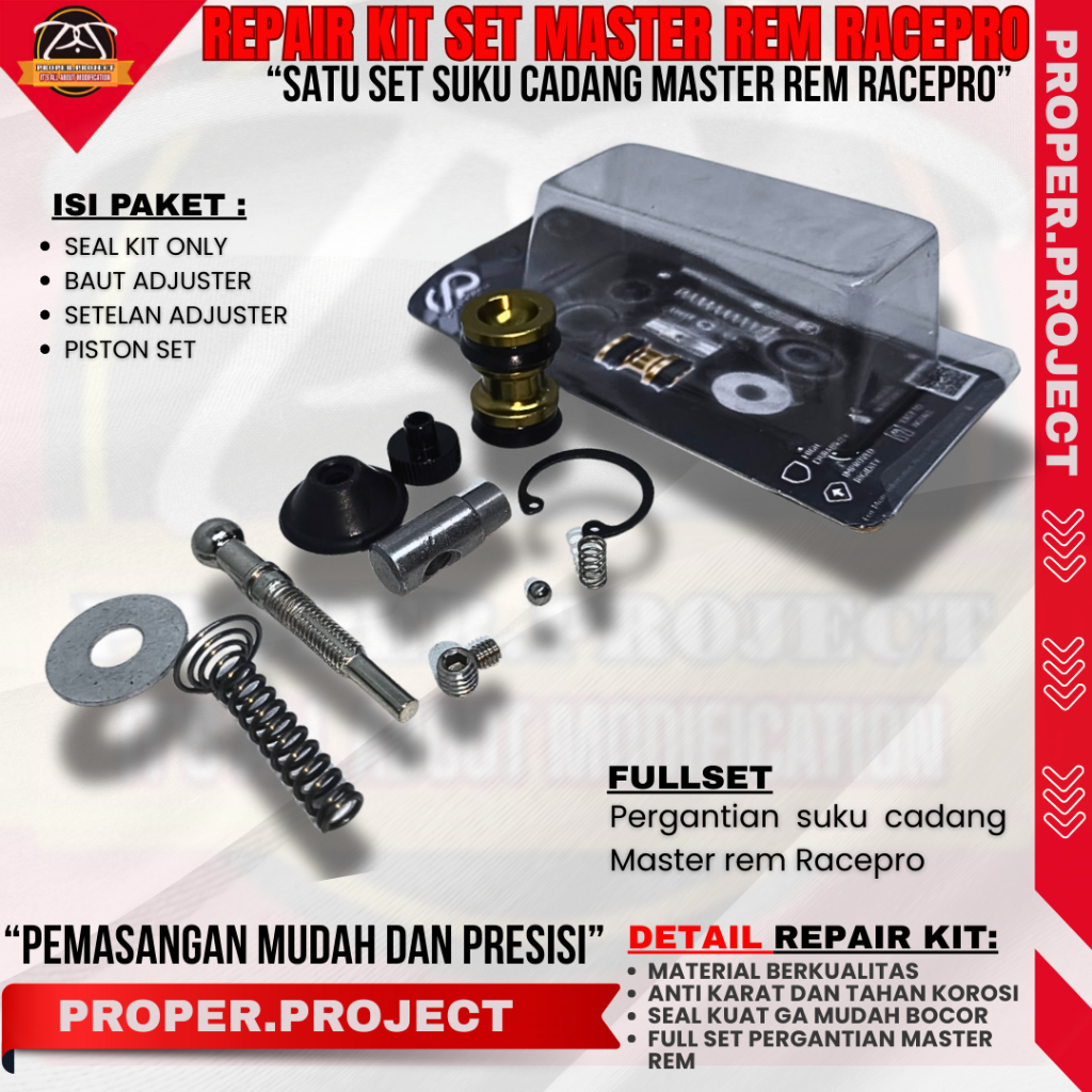 Jual REPAIR KIT MASTER REM RACEPRO SEAL MASTER REM RACEPRO SUKU CADANG ...