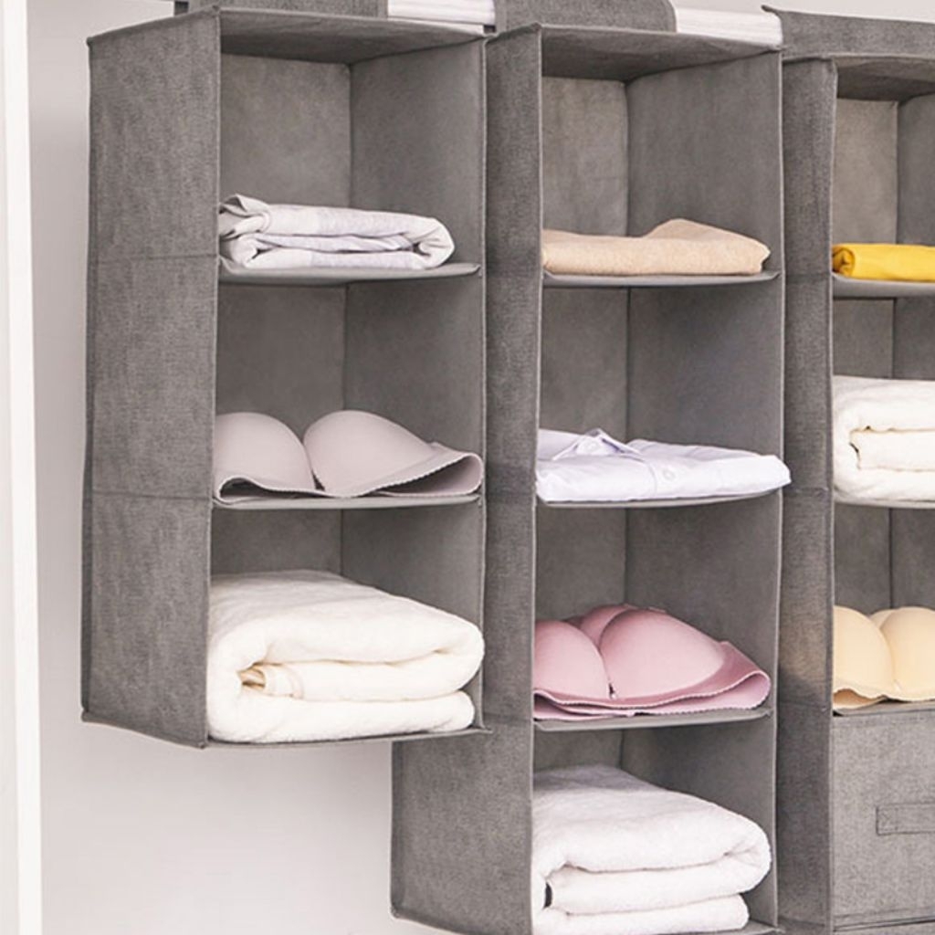 Jual GMZY Rak Gantung Kain Lemari Baju Shelf Closet Wardrobe Storage ...