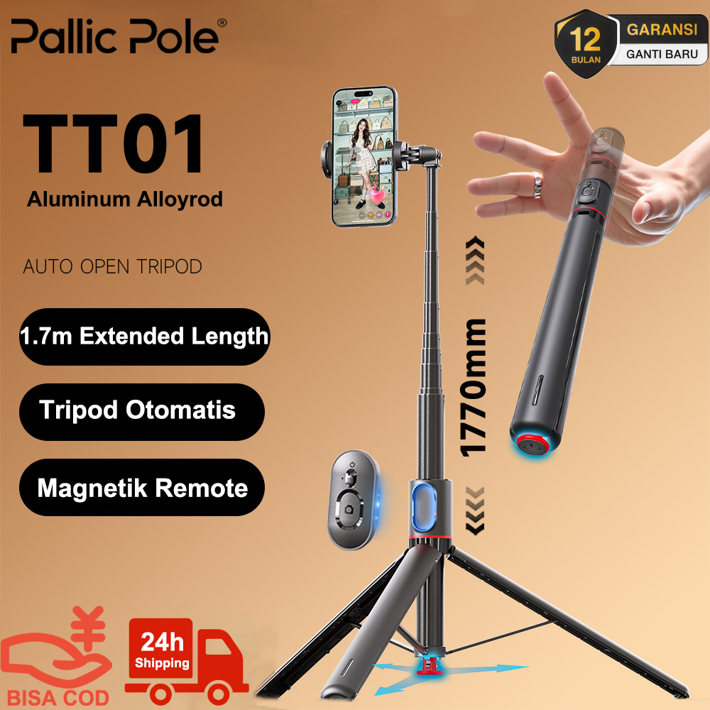 Jual PallicPole TT01 Tripod Tongkat Swafoto Pop-Up Otomatis Portable ...