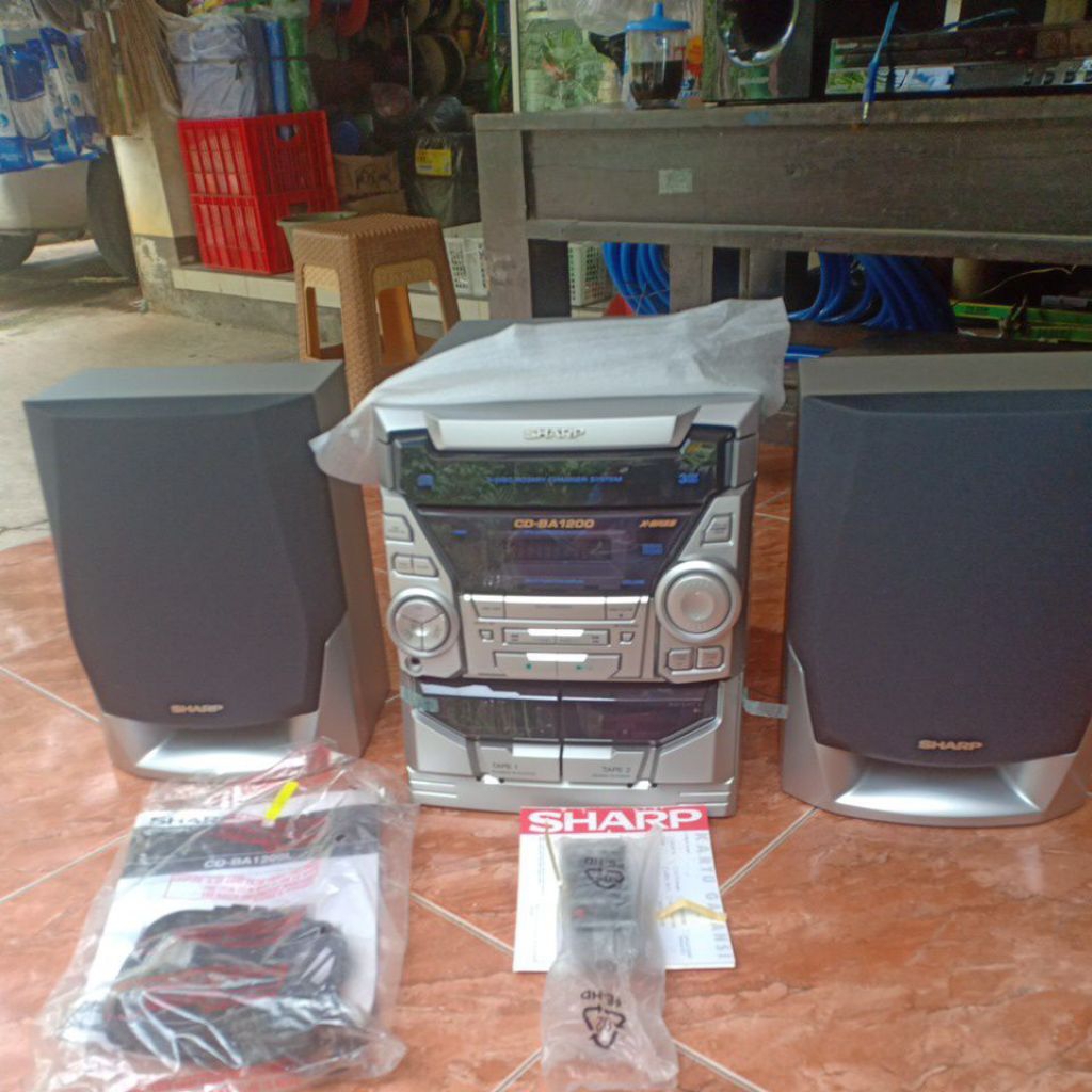 Jual Tape Compo Sharp 3 Disc 1200 W X BASS | Shopee Indonesia
