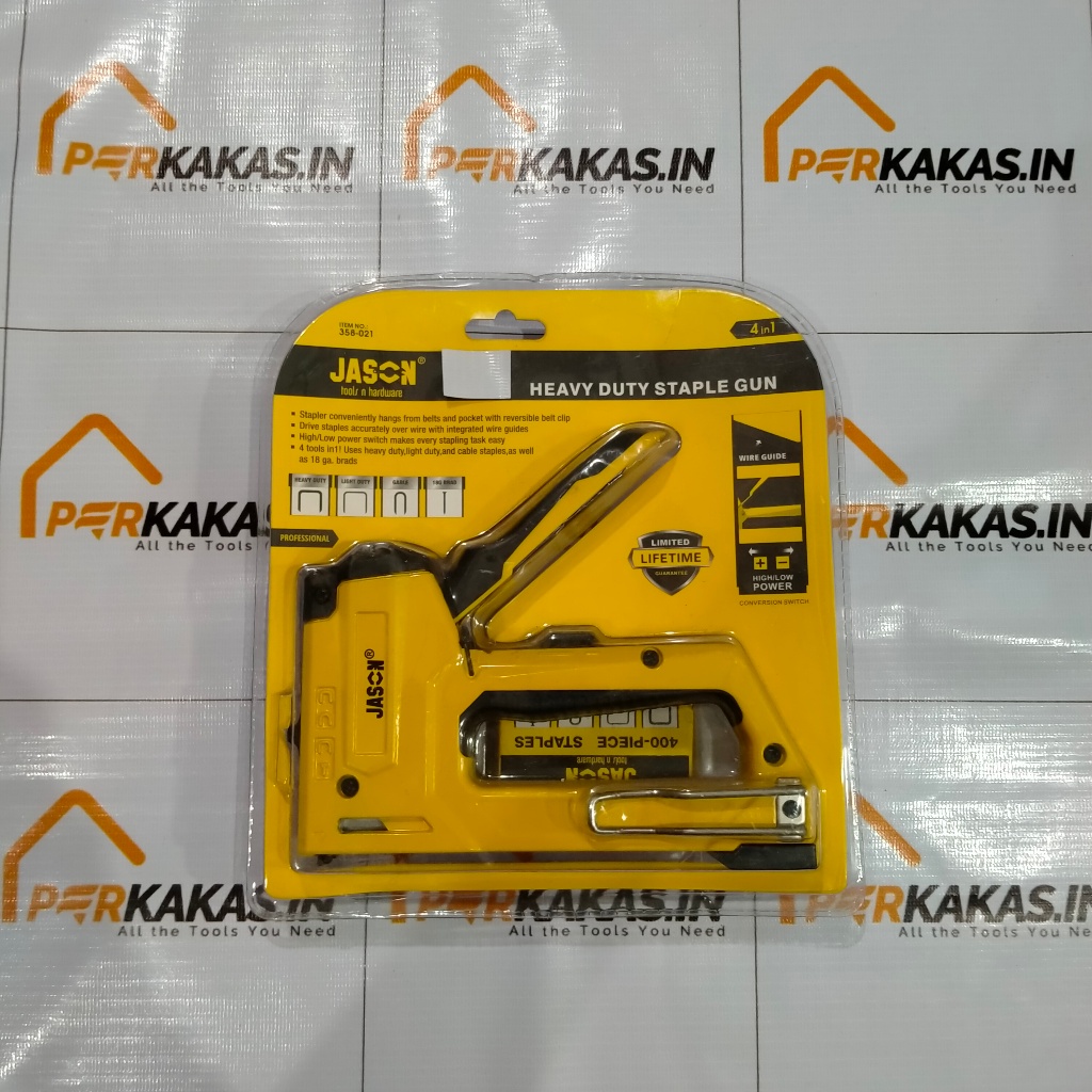 Jual JASON 4IN1 STAPLES PAKU TEMBAK 4 - 14 MM HEAVY DUTY STAPLE GUN 358 ...
