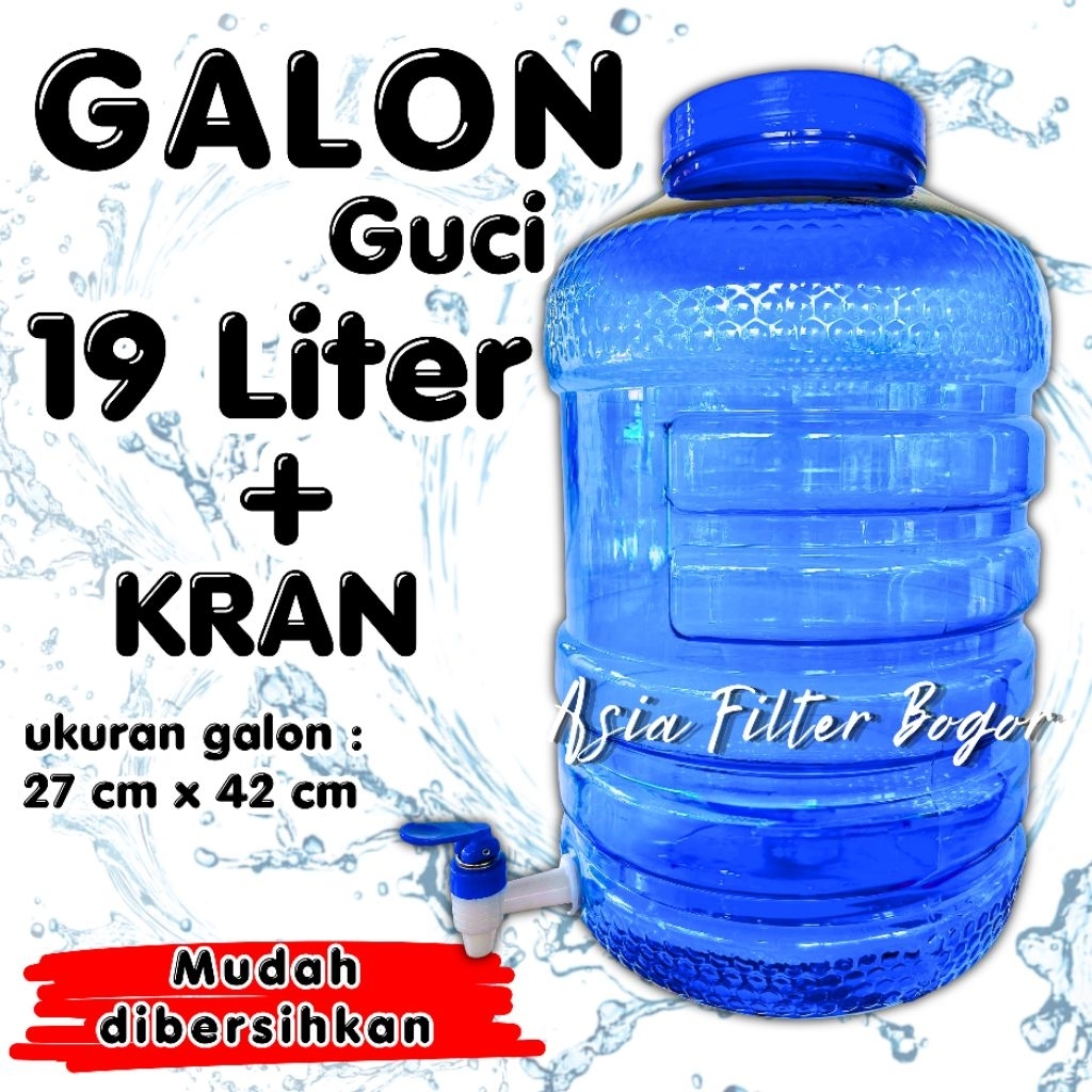 Jual Asia Filter Bogor- Galon Air Minum Kran 19 LITER GUCI Galon Keran ...