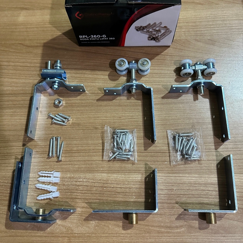 Jual Paket Folding Door Accessory Pivot and Roller Guide Set Lengkap ...