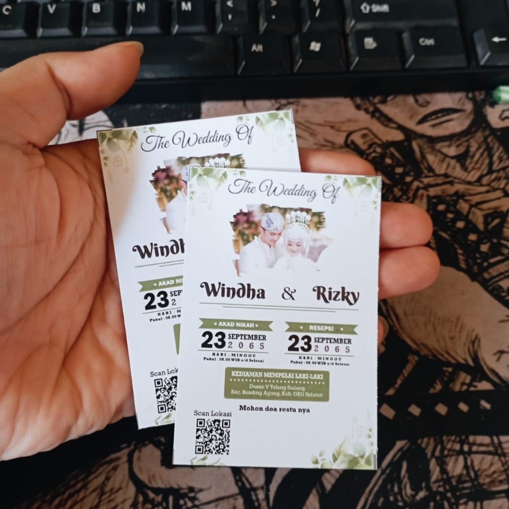 Jual UNDANGAN MINI UKURAN 6X9 CM, UNDANGAN KOPI, UNDANGAN PERMEN ...