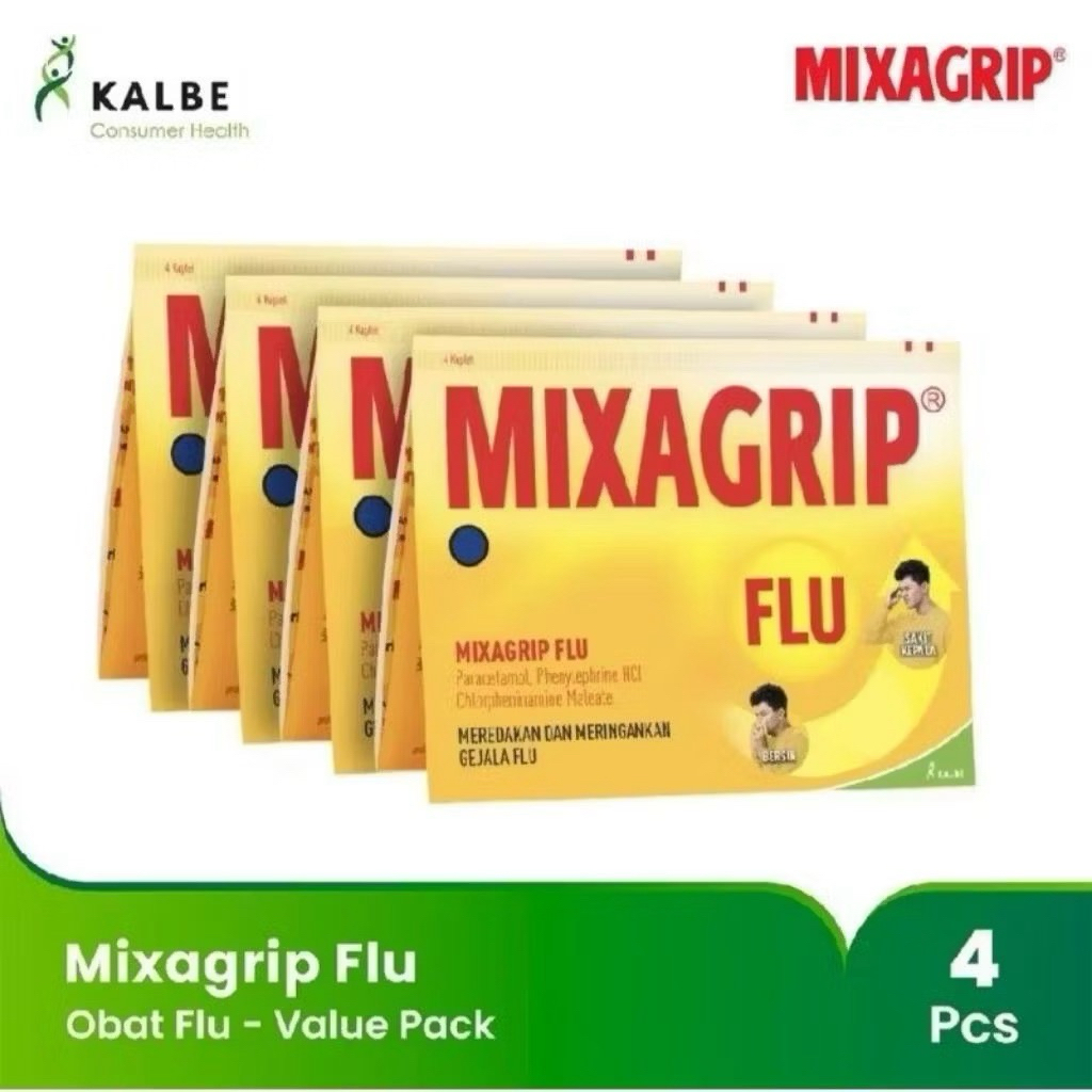 Jual Mixagrip Flu Strip 4 Kaplet Eceran | Shopee Indonesia