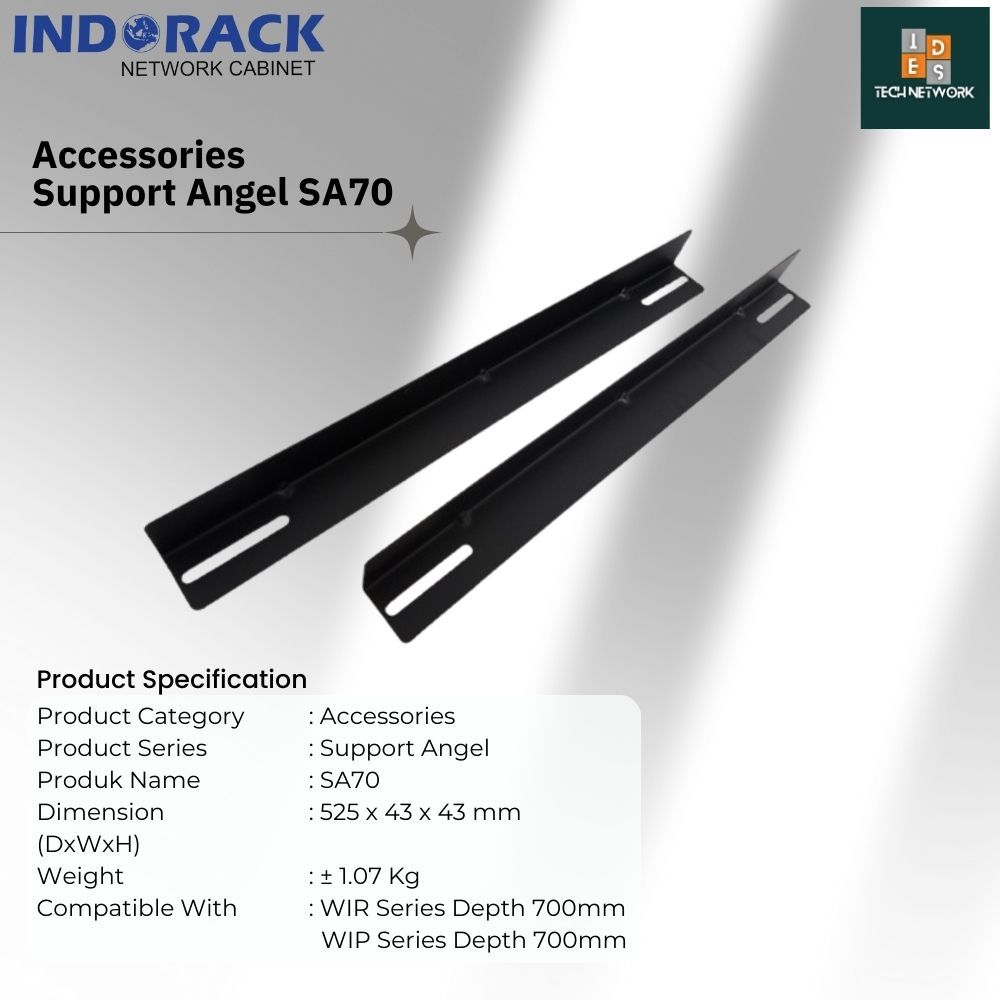 Jual Indorack SA70 Support Angle Depth 700mm Aksesoris Rack Server ...