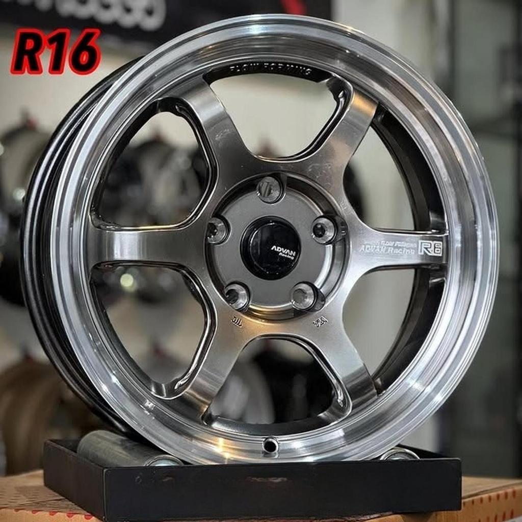 Jual velg racing ring 16 ADVAN R6 FLOW FORMING ET 35 velg mobil r16 ...