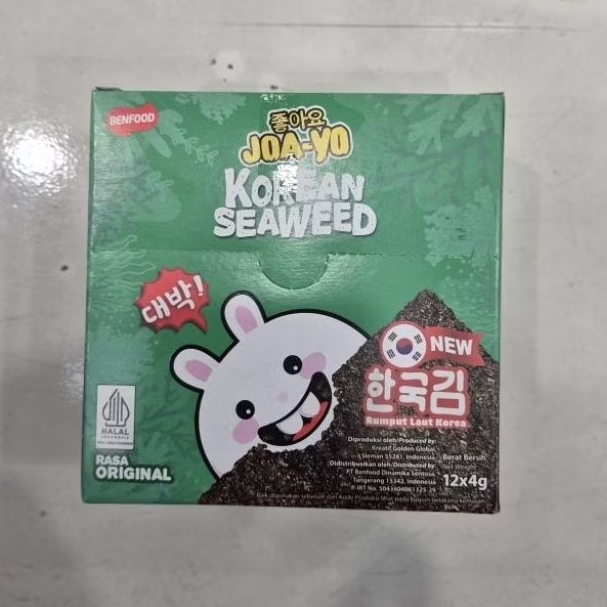 Jual Benfood Joa Yo Korean Original Seaweed nori rumput laut snack ...