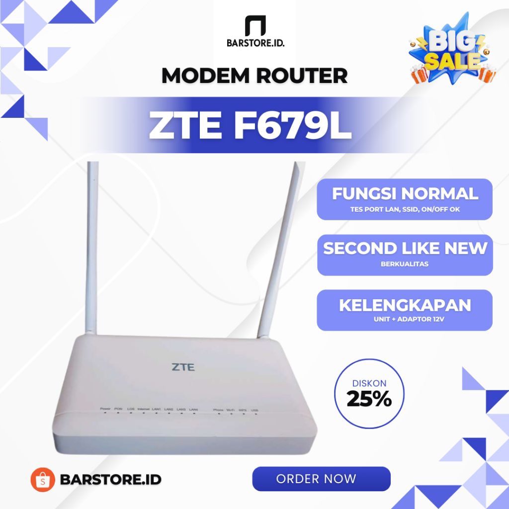 Jual Router Wifi Ont ZTE-F679L & F670L [ 2 ] | Shopee Indonesia