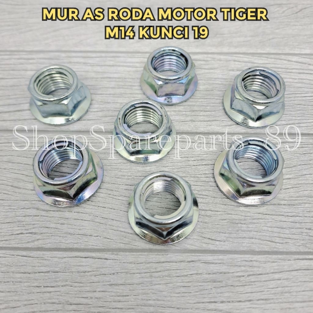 Jual MUR AS RODA DEPAN TIGER M14 KUNCI 19 / MUR AS RODA MOTOR M14 KUNCI ...