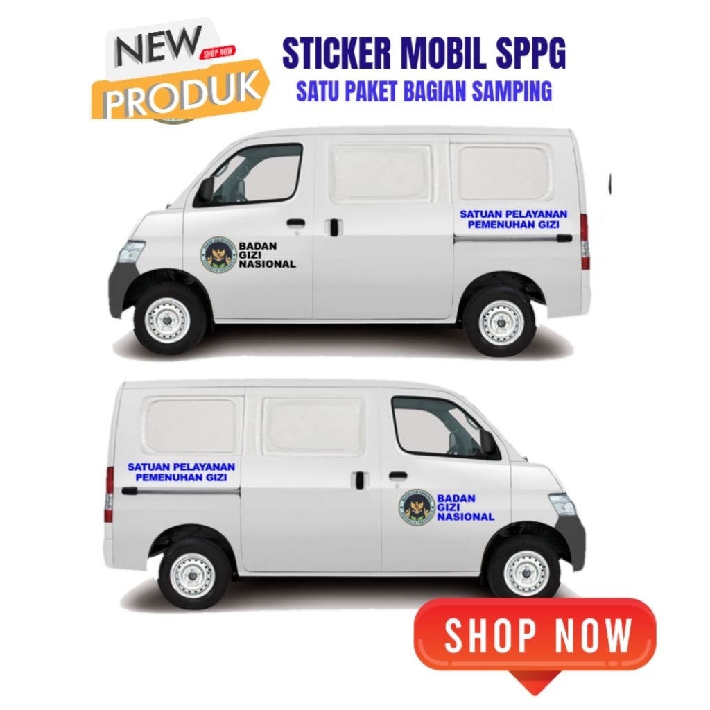 Jual Sticker Stiker Mobil MBG stiker Sppg Stiker Makan Gratis | Shopee ...