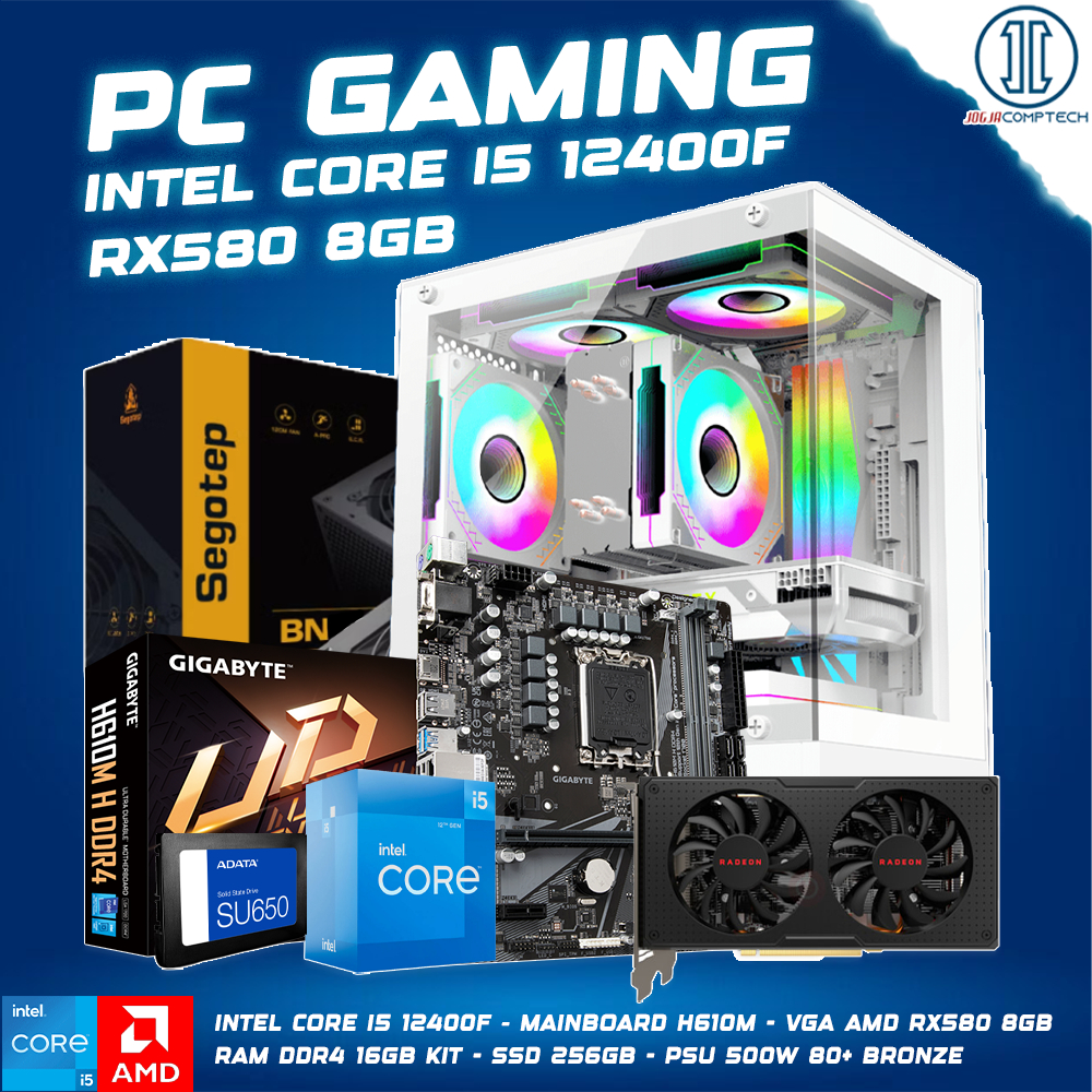 Jual PC GAMING INTEL CORE I5 12400F GEN 12 RAM 16GB KIT SSD VGA RX580 ...