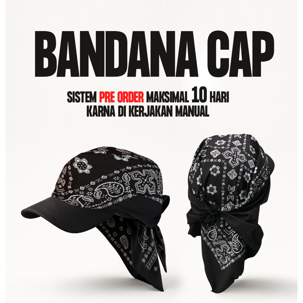 Jual Bandana Cap Topi Bandana Polyester Material (Sudah Ready Stok ...