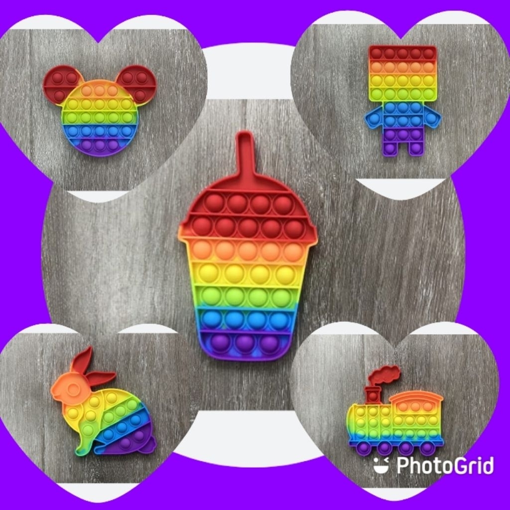 Jual Eceran Obral 5000an pop it goceng saja Mainan Pop it polos rainbow ...