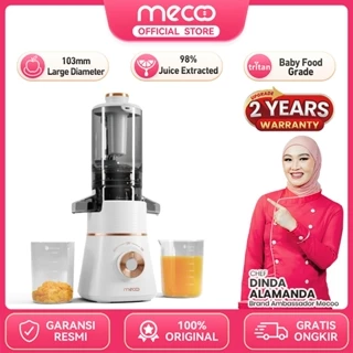 Mecoo Aesthetic Slow Juicer Extra Big Mouth Easy Juice Filter-Free Easy Clean 100 Low Watt