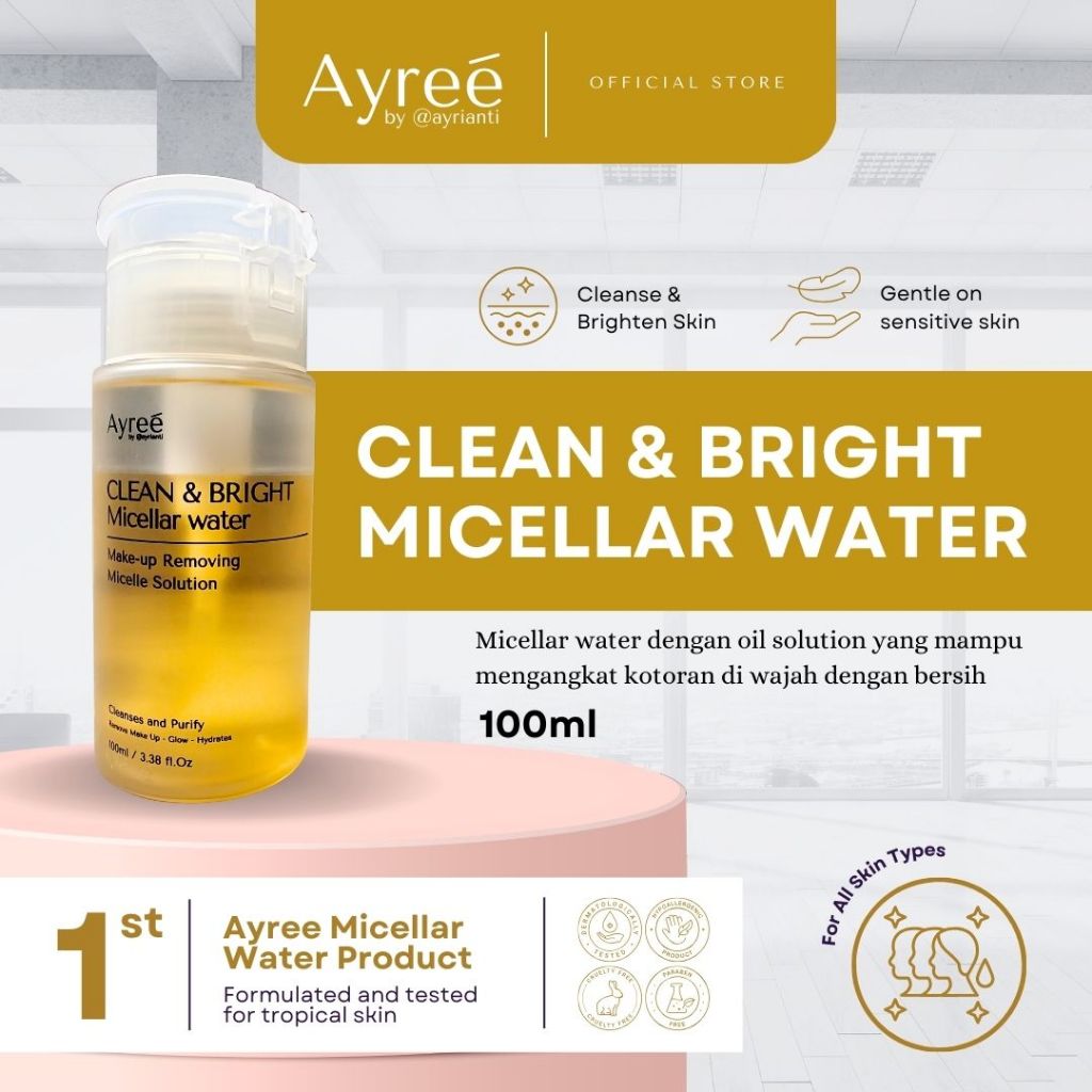 Jual Ayree Clean & Bright Micellar Water | Shopee Indonesia