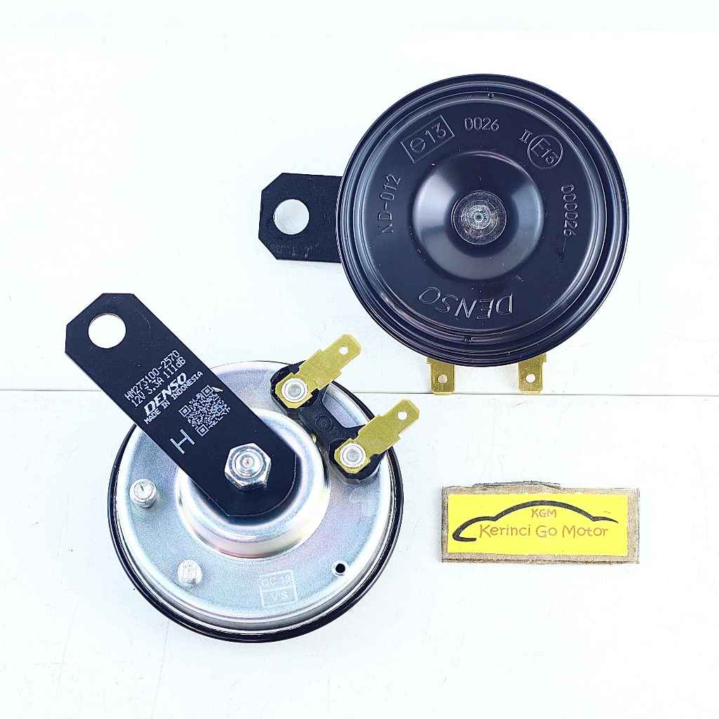 Jual PAKET Denso 2570 KRT Klakson Disc 12 Volt Double Soket Pin ...